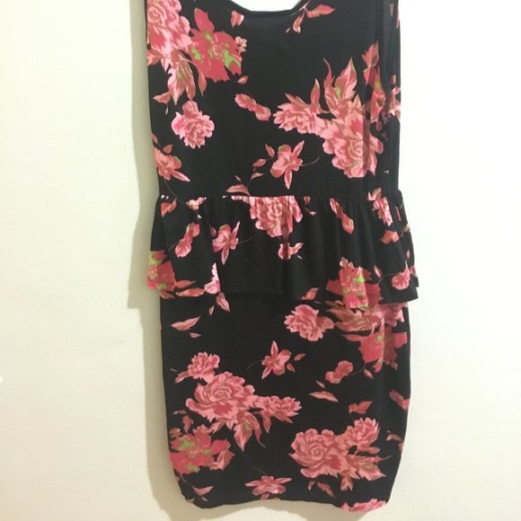 Black & Pink Floral Dress - Item#37 - Picture 4 of 4